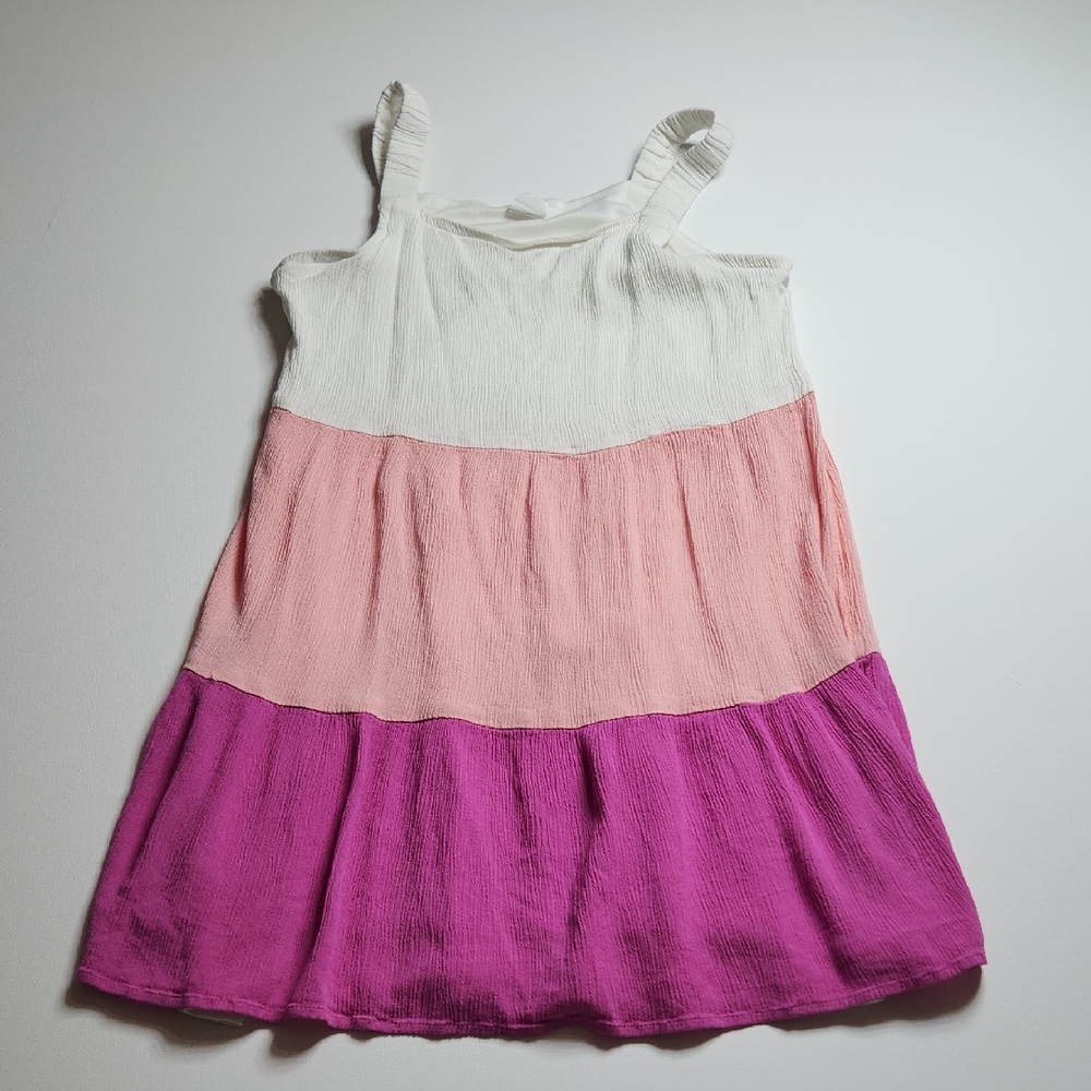Girls' Pink and Purple Sleeveless Dress